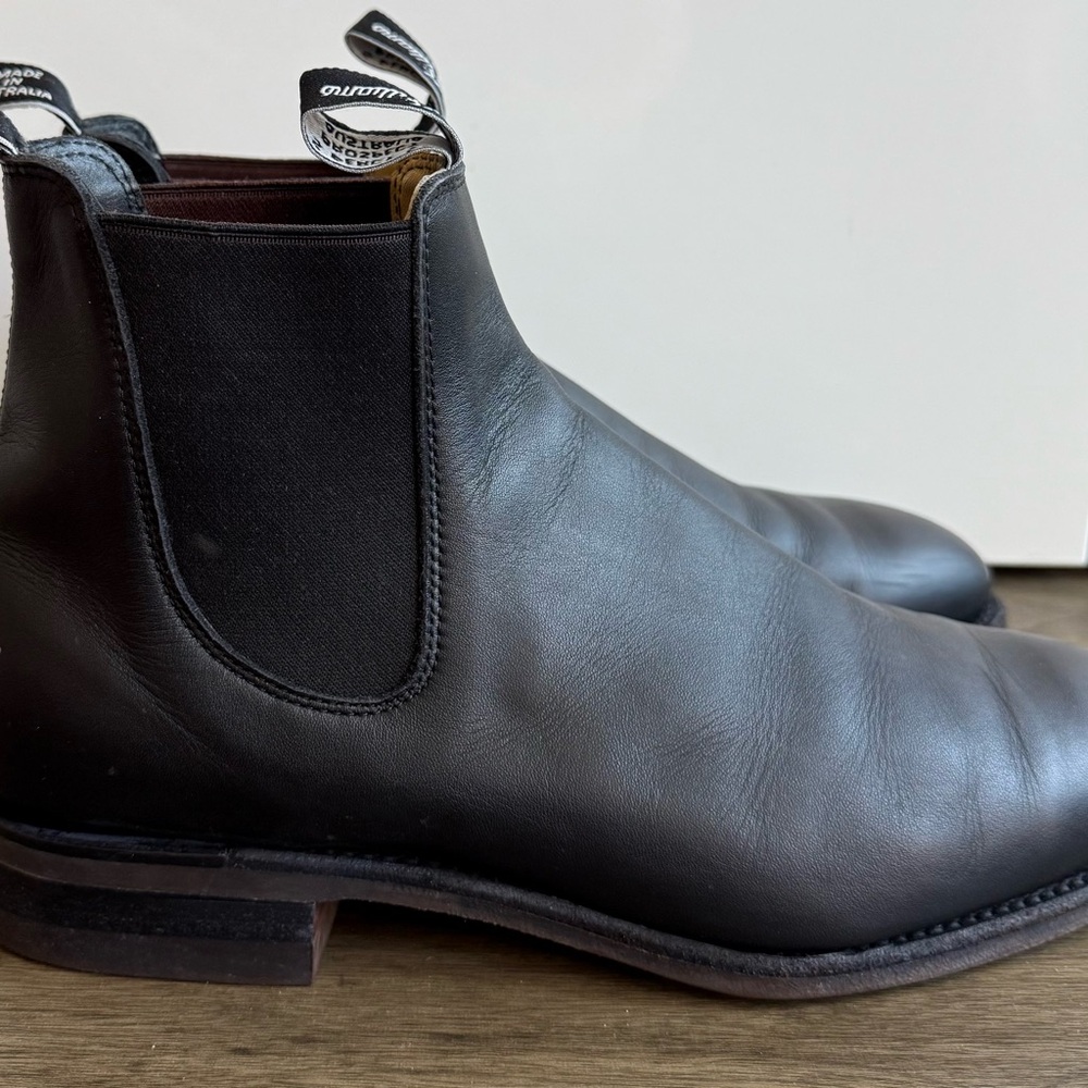 R.M. Williams Black Chelsea Boots with Goodyear Welt